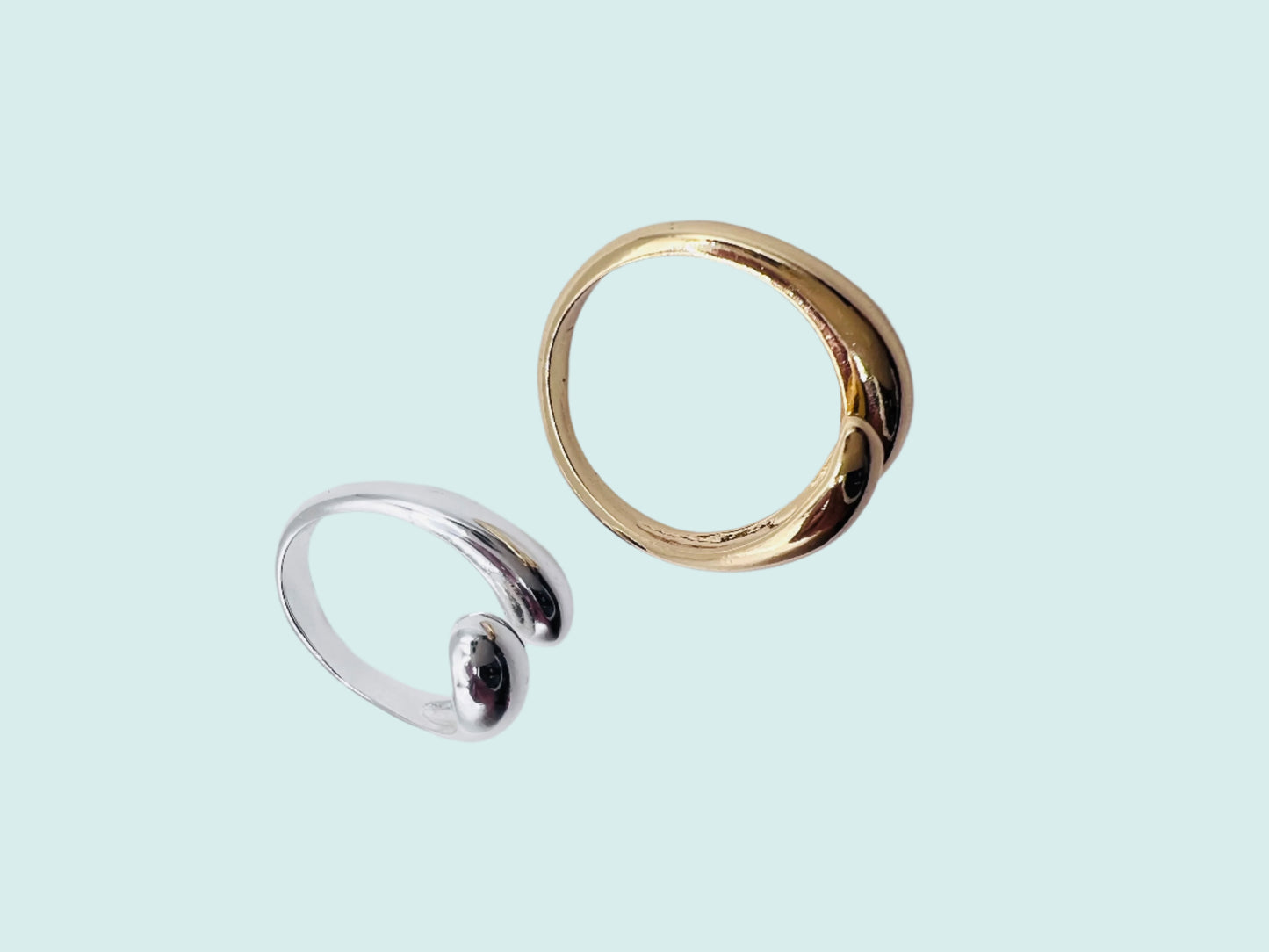 Chunky Crossover Silver Ring