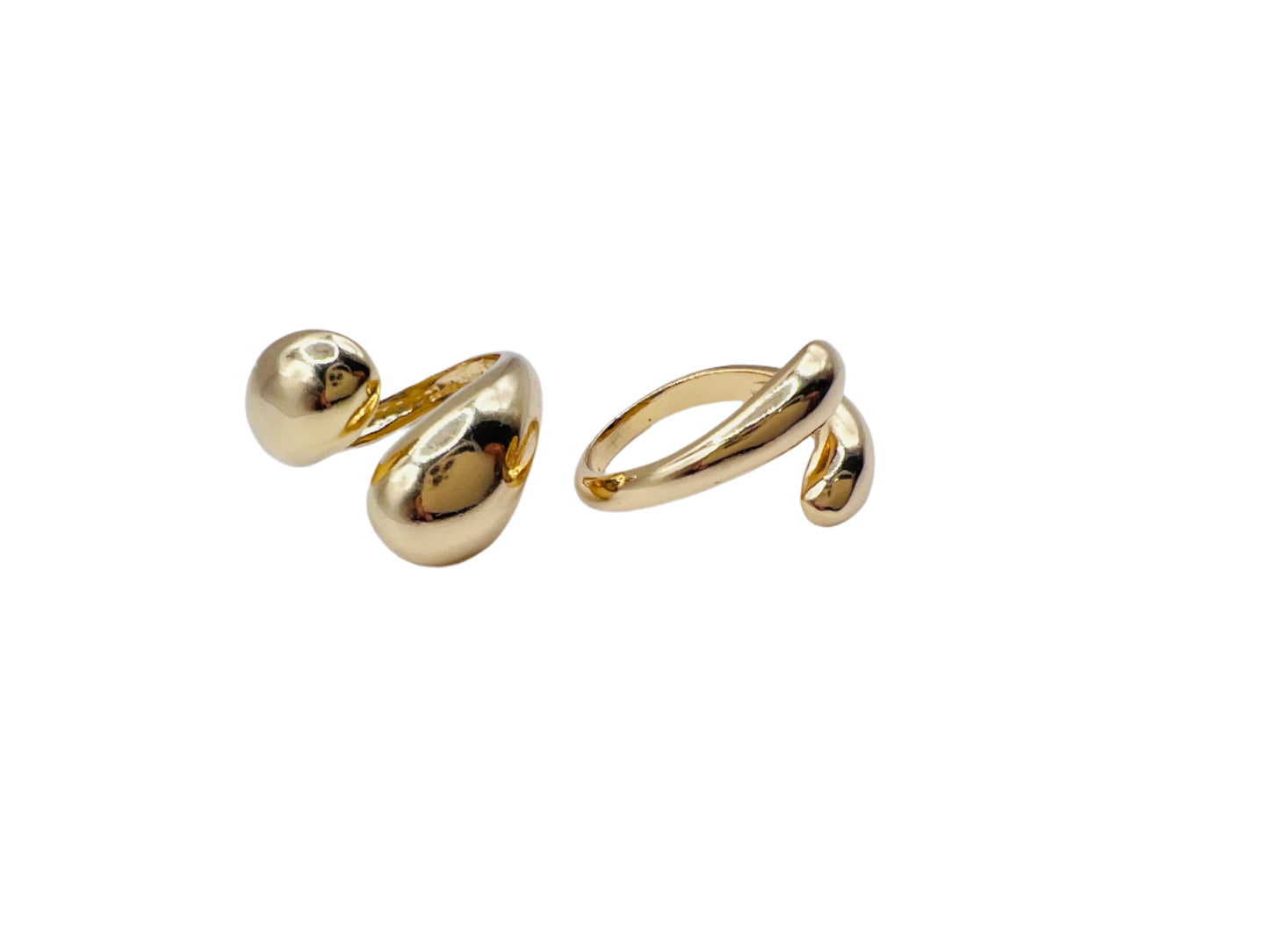 Chunky Crossover Gold Ring