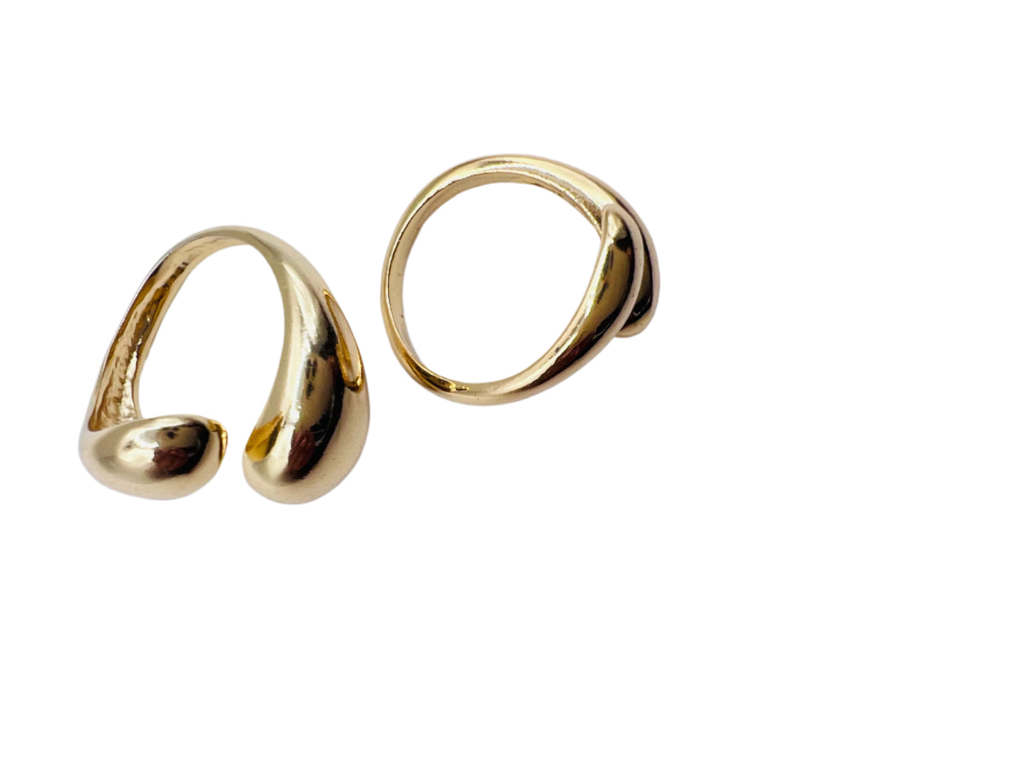 Chunky Crossover Gold Ring