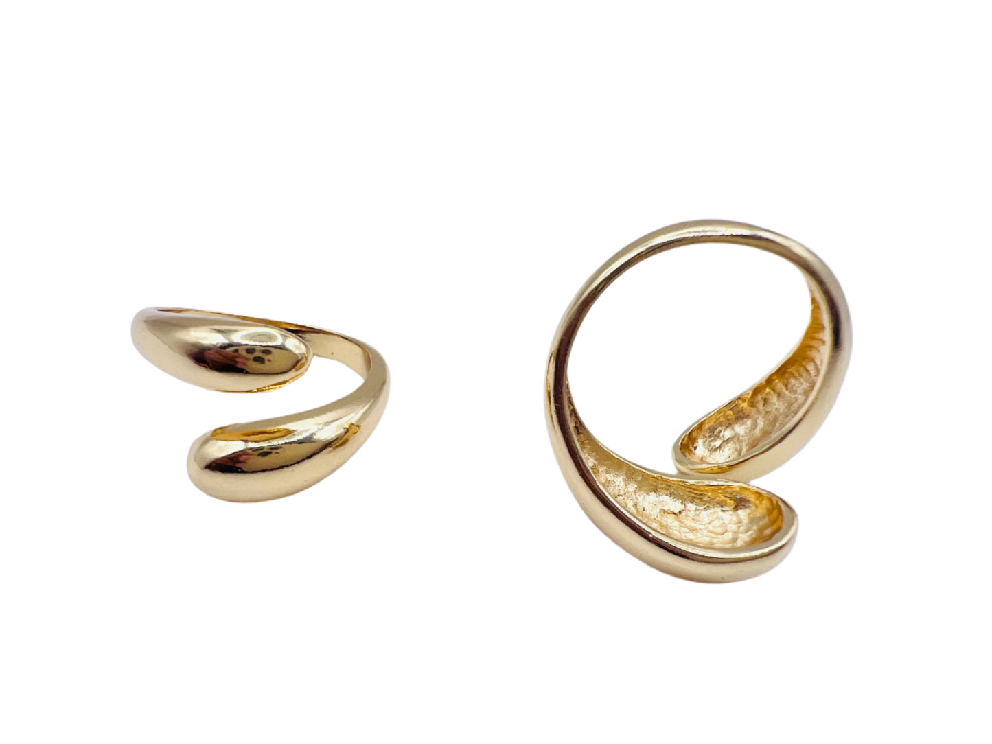 Chunky Large Crossover Gold Ring