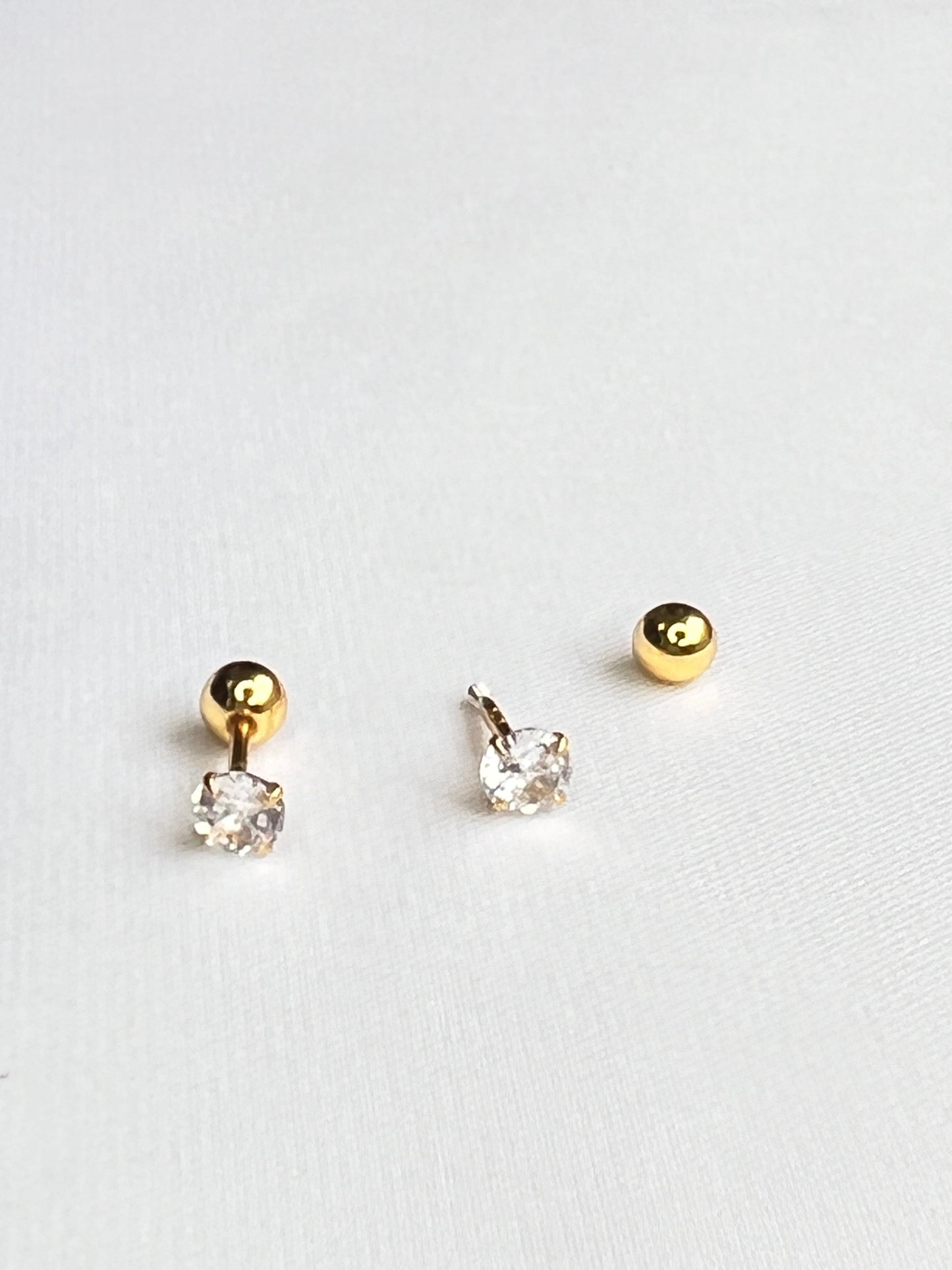 Gold Plated CZ Stud