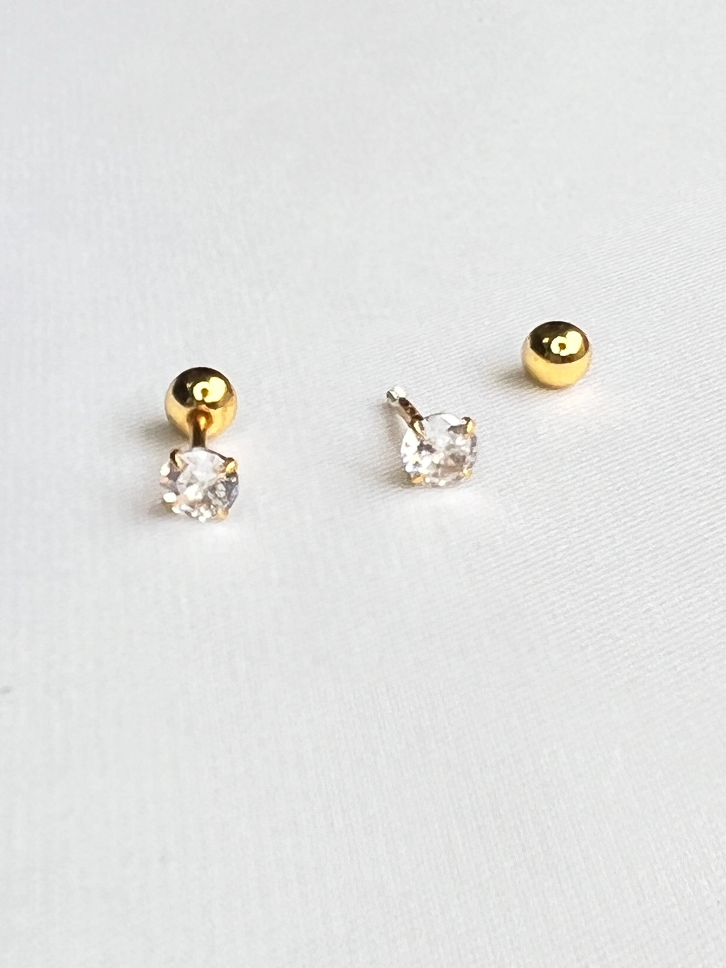 Gold Plated CZ Stud