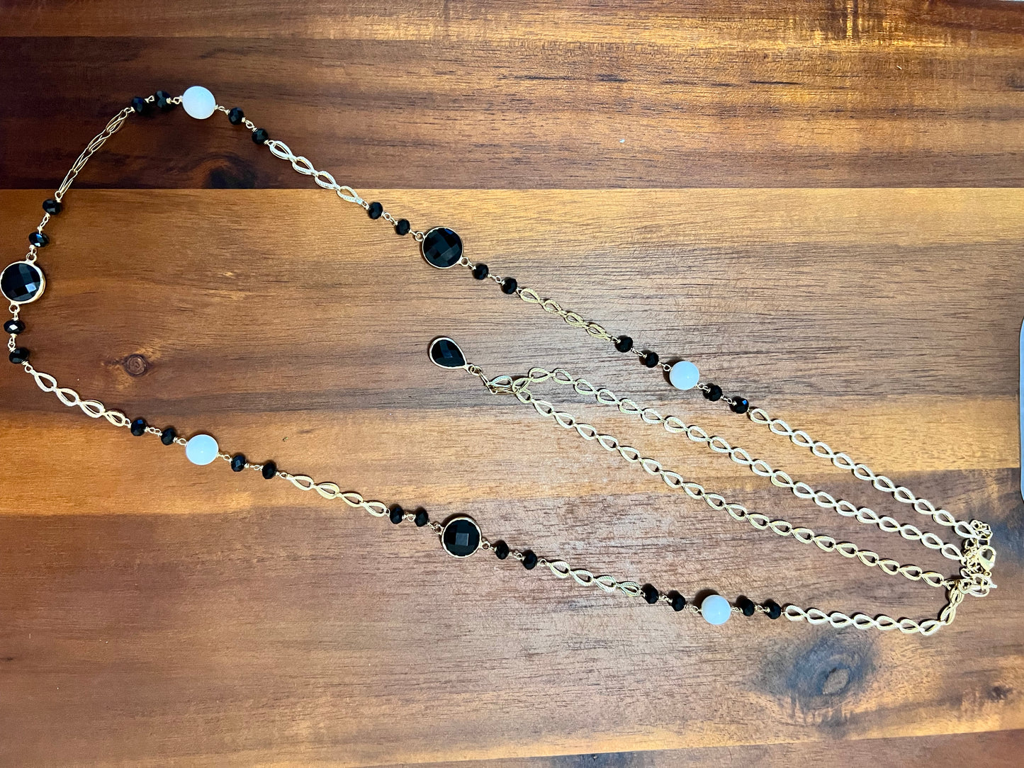 Double layered Black and Gold Necklace