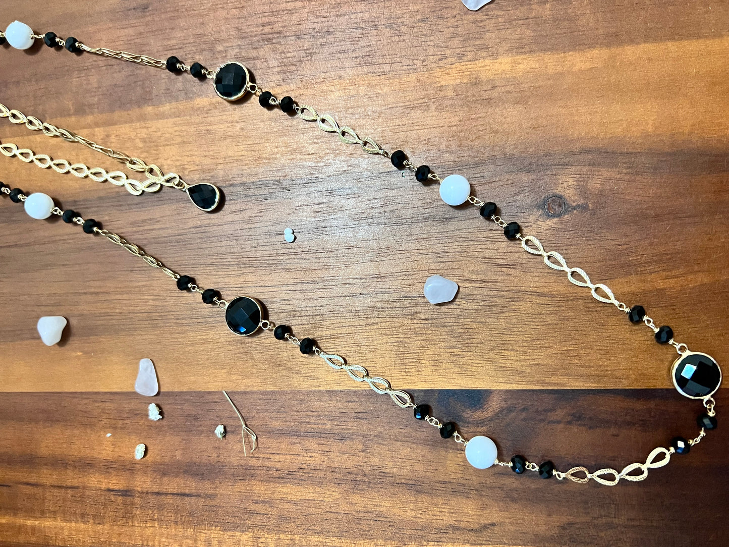 Double layered Black and Gold Necklace