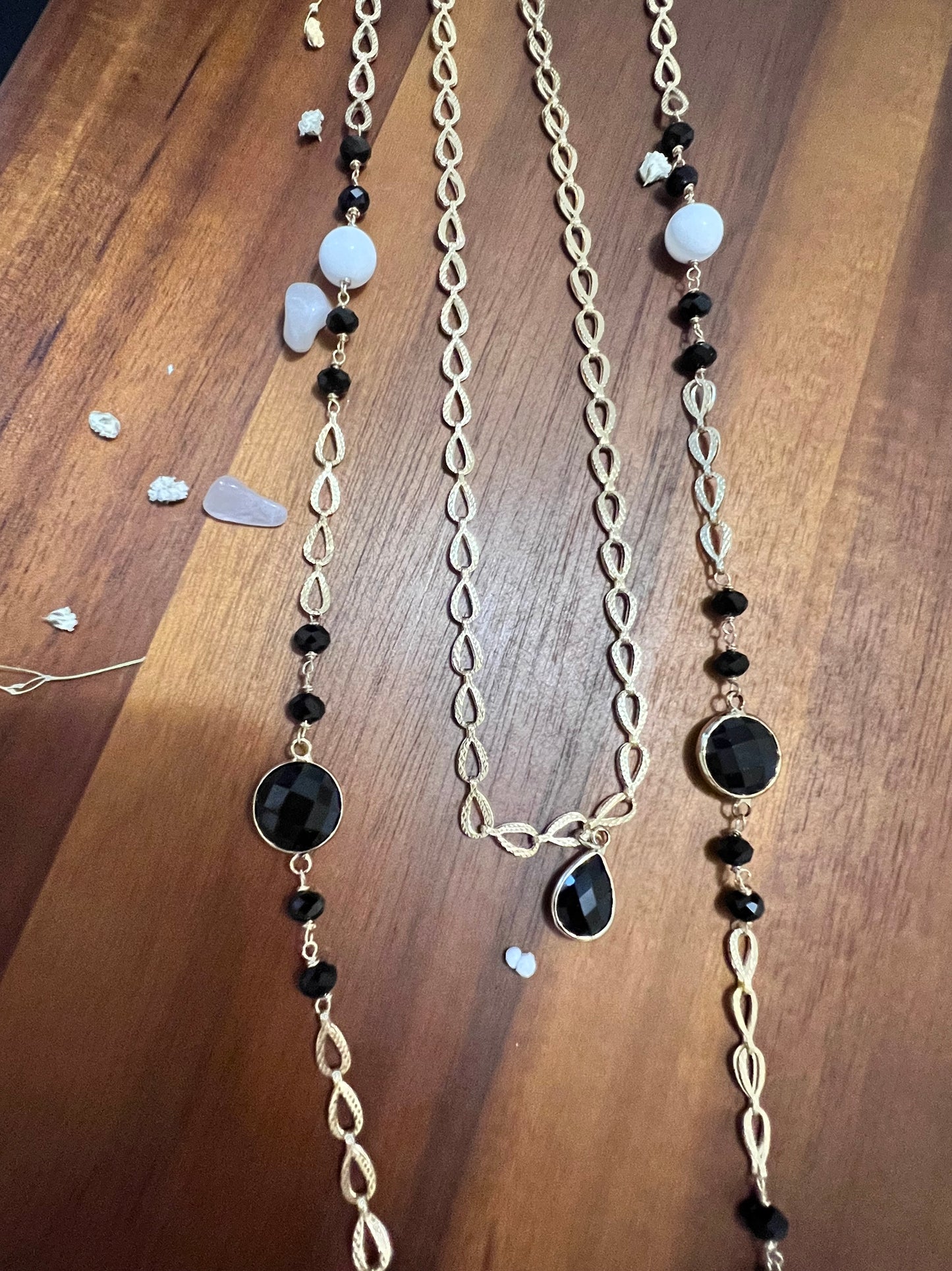 Double layered Black and Gold Necklace