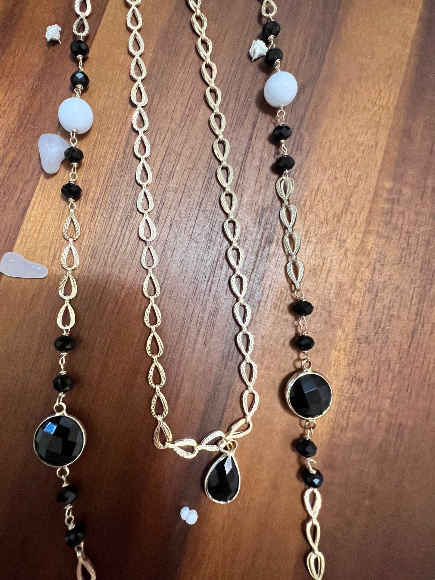 Double layered Black and Gold Necklace