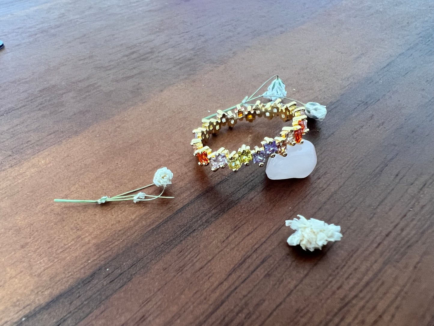 Gem colored stacking Ring