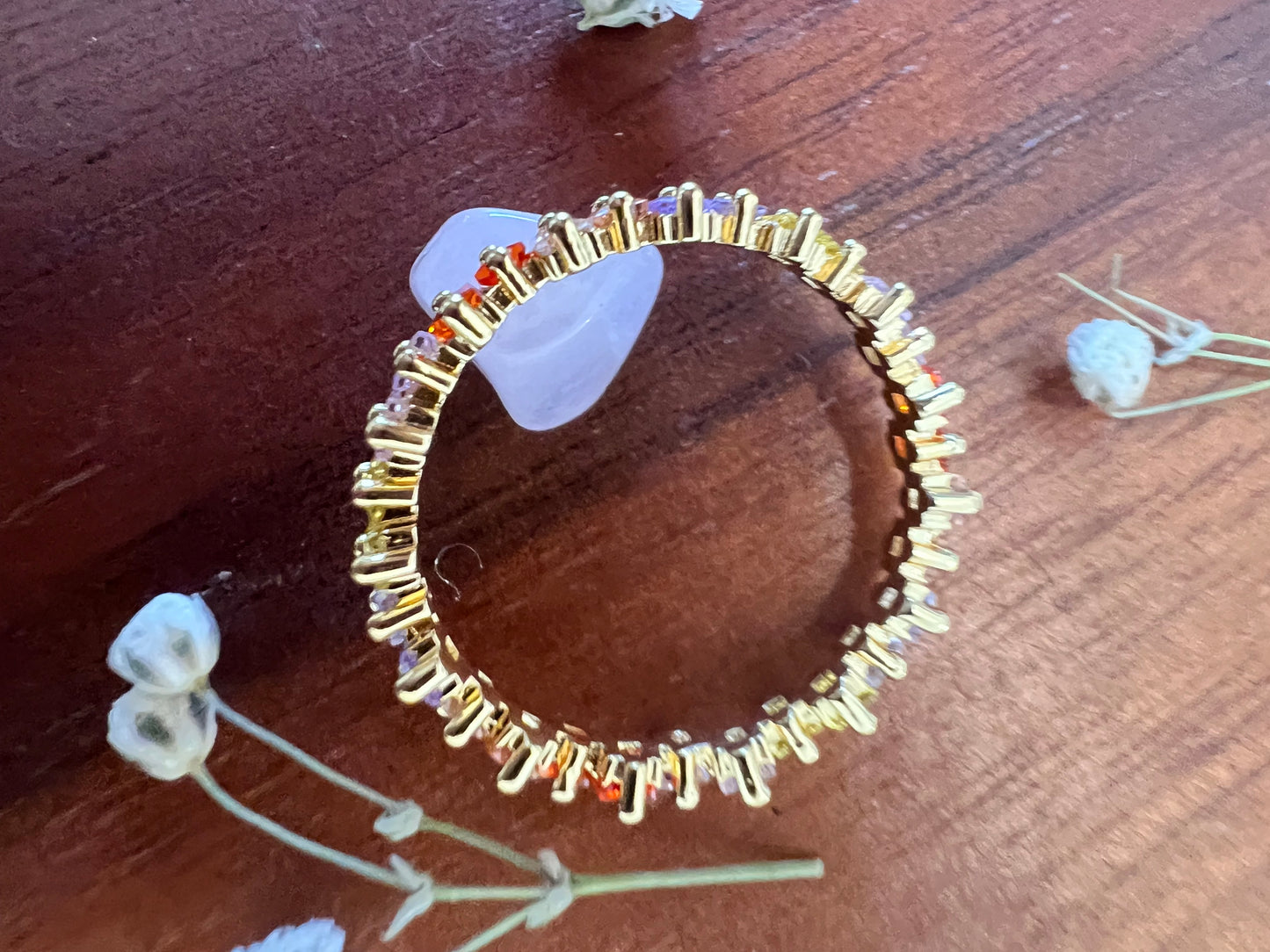 Gem colored stacking Ring