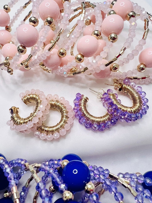 Pink  Blooming  Earrings