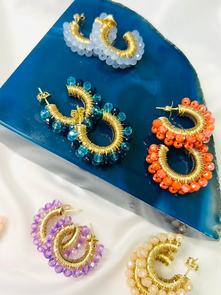 Orange Blooming  Earrings