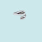 Chunky Crossover Silver Ring