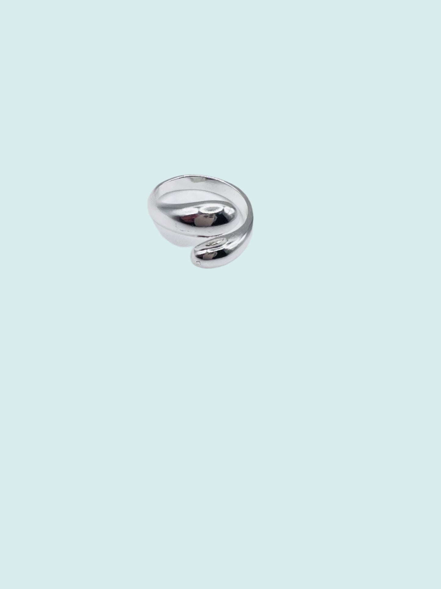 Chunky Crossover Silver Ring