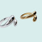 Chunky Crossover Silver Ring