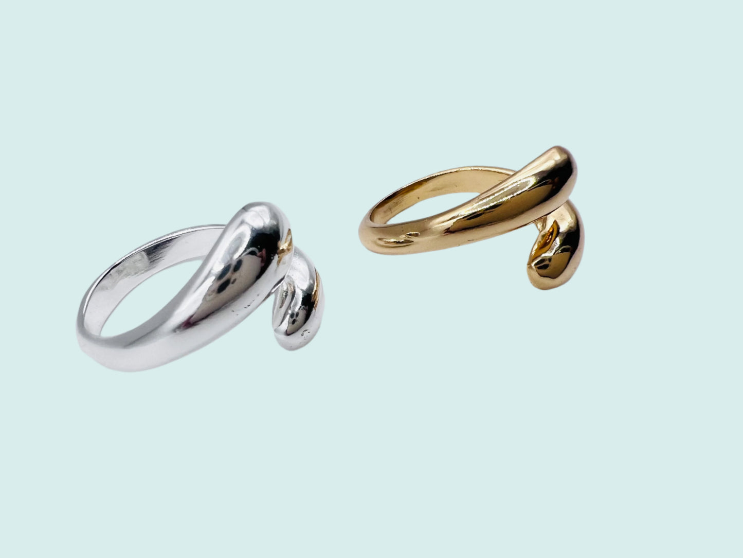 Chunky Crossover Silver Ring