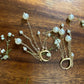 Dangling Pearls and Gold  Earrings