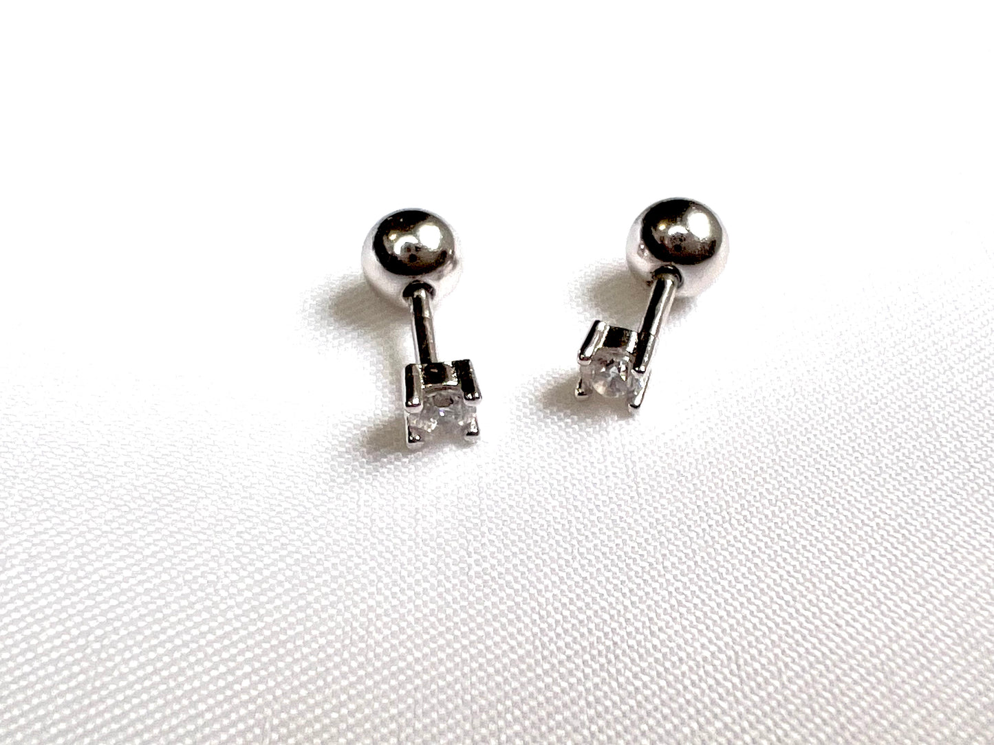 Silver Plated CZ Stud