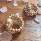 Triple Layer Row Gold Beaded rings