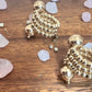 Triple Layer Row Gold Beaded rings