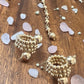 Triple Layer Row Gold Beaded rings