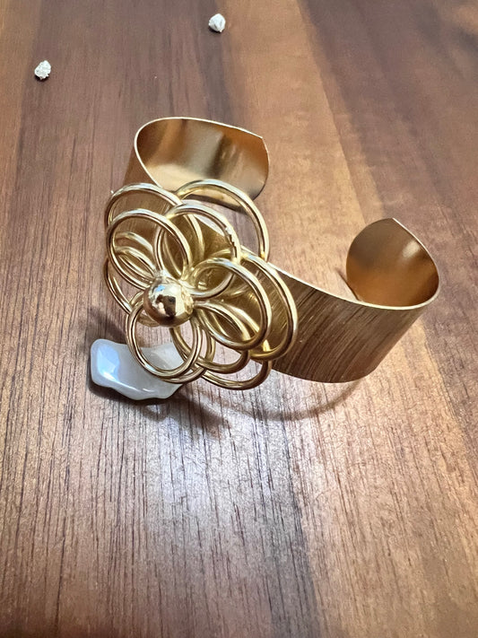 Flower Lovers Cuff Bracelet