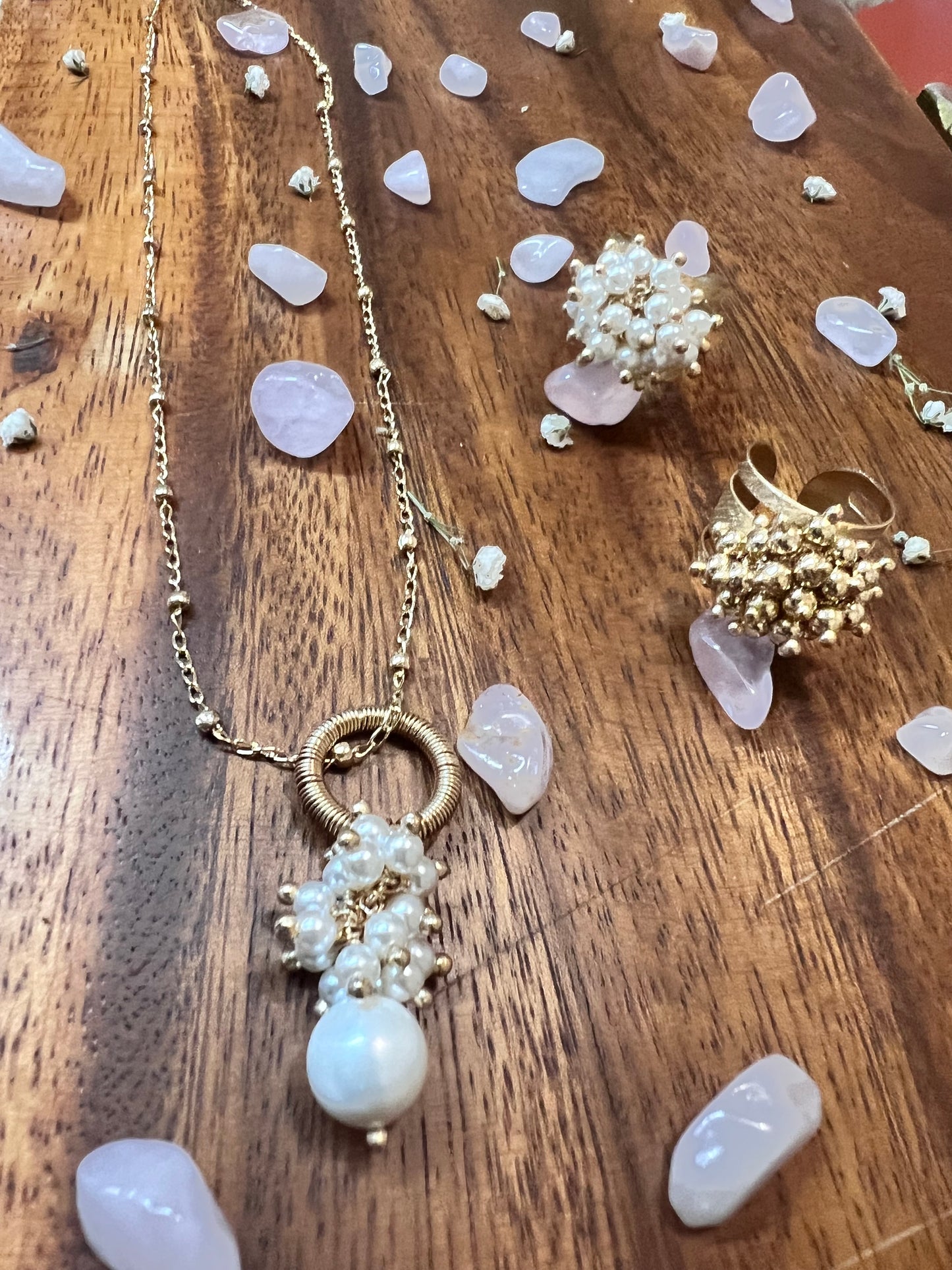 Whimsy Gold Beads Ring