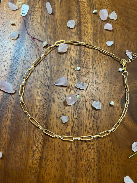 Choker Safety Pin Style Necklace
