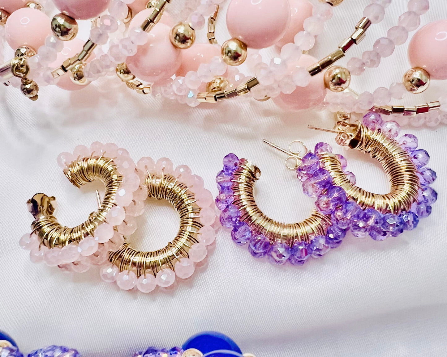 Pink  Blooming  Earrings