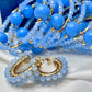 Lt. Blue Blooming Beads Bracelet