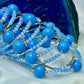 Lt. Blue Blooming Beads Bracelet
