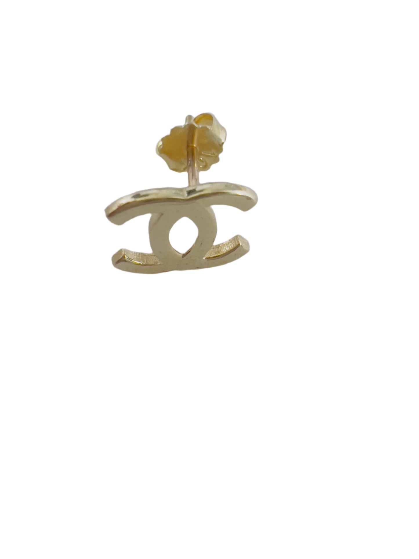 Pure Gold Stud Earrings C style