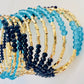 Two Tones Blue Blooming Beads Bracelet