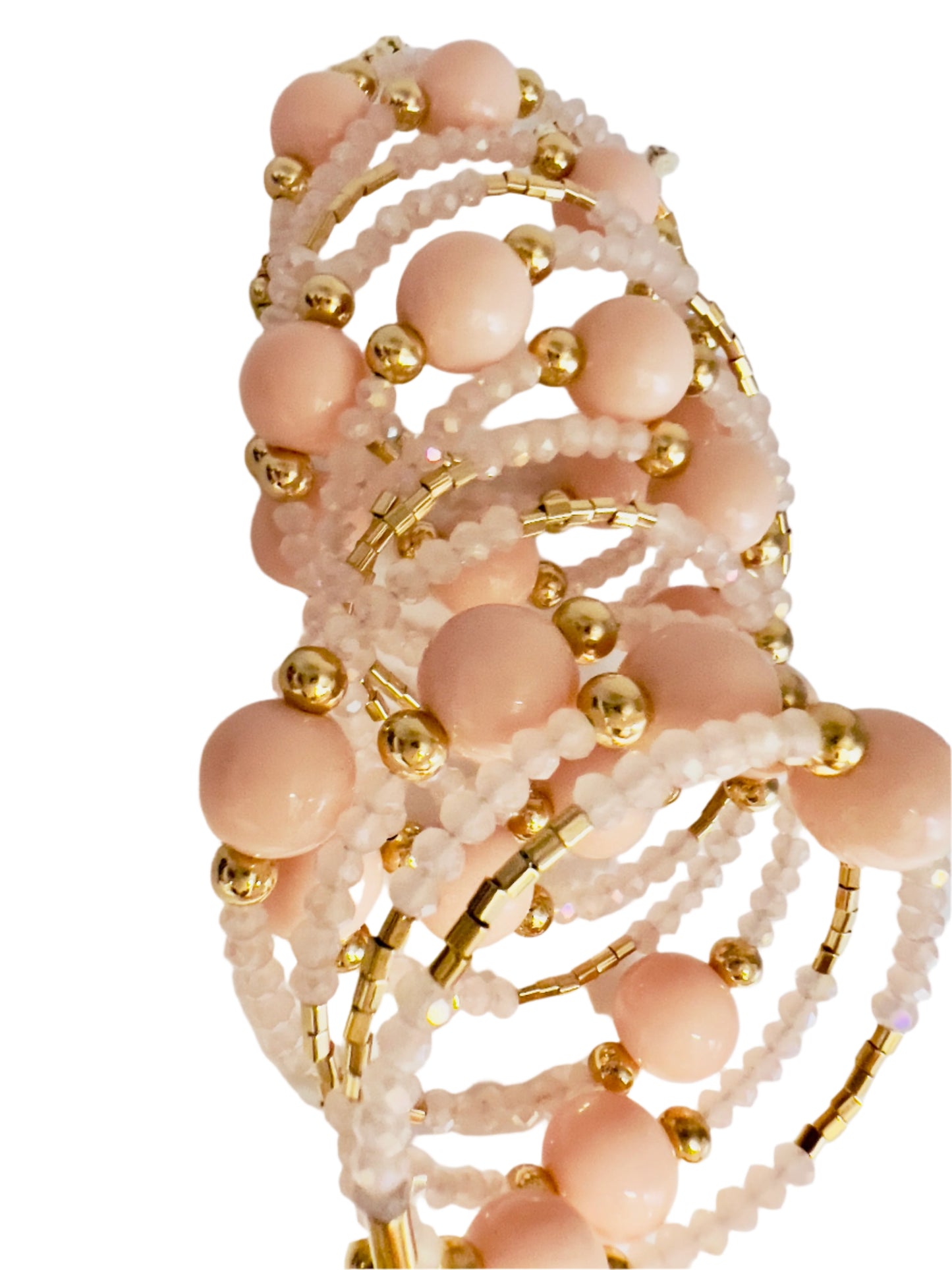 Pink Blooming Beads Bracelet