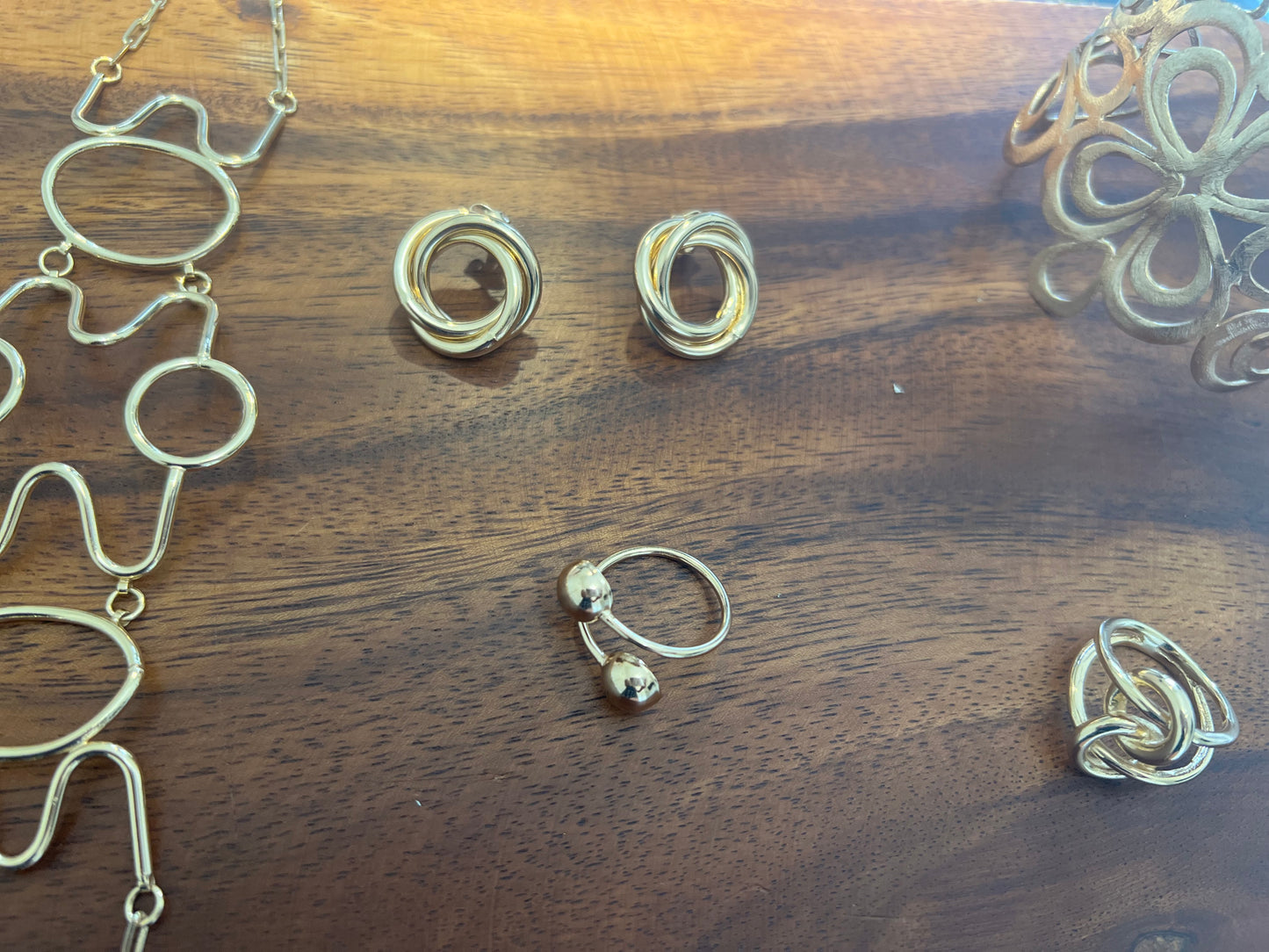 18k Gold Plated circular stud Earring
