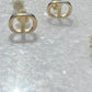 Pure Gold Stud Earrings D style