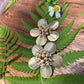 Flower with Gold Beaded Center Earring