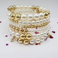 Bohemian Beads & Pearls Multi-Row Bracelet