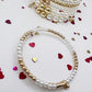 Double Row Beaded and Flawless Pearls Bracelet