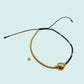 Boho Gold Plated Beads and Black Stone Bracelet