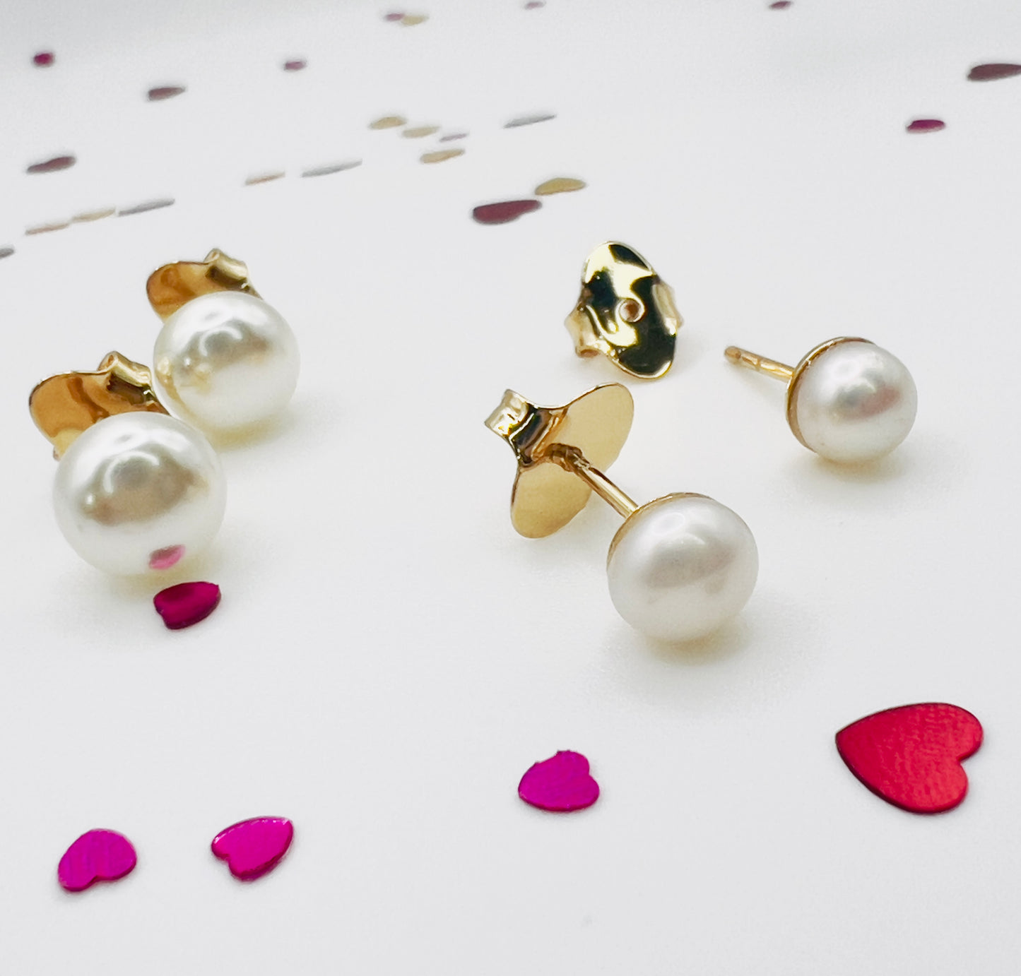 Flawless Pearl Stud Earrings Med