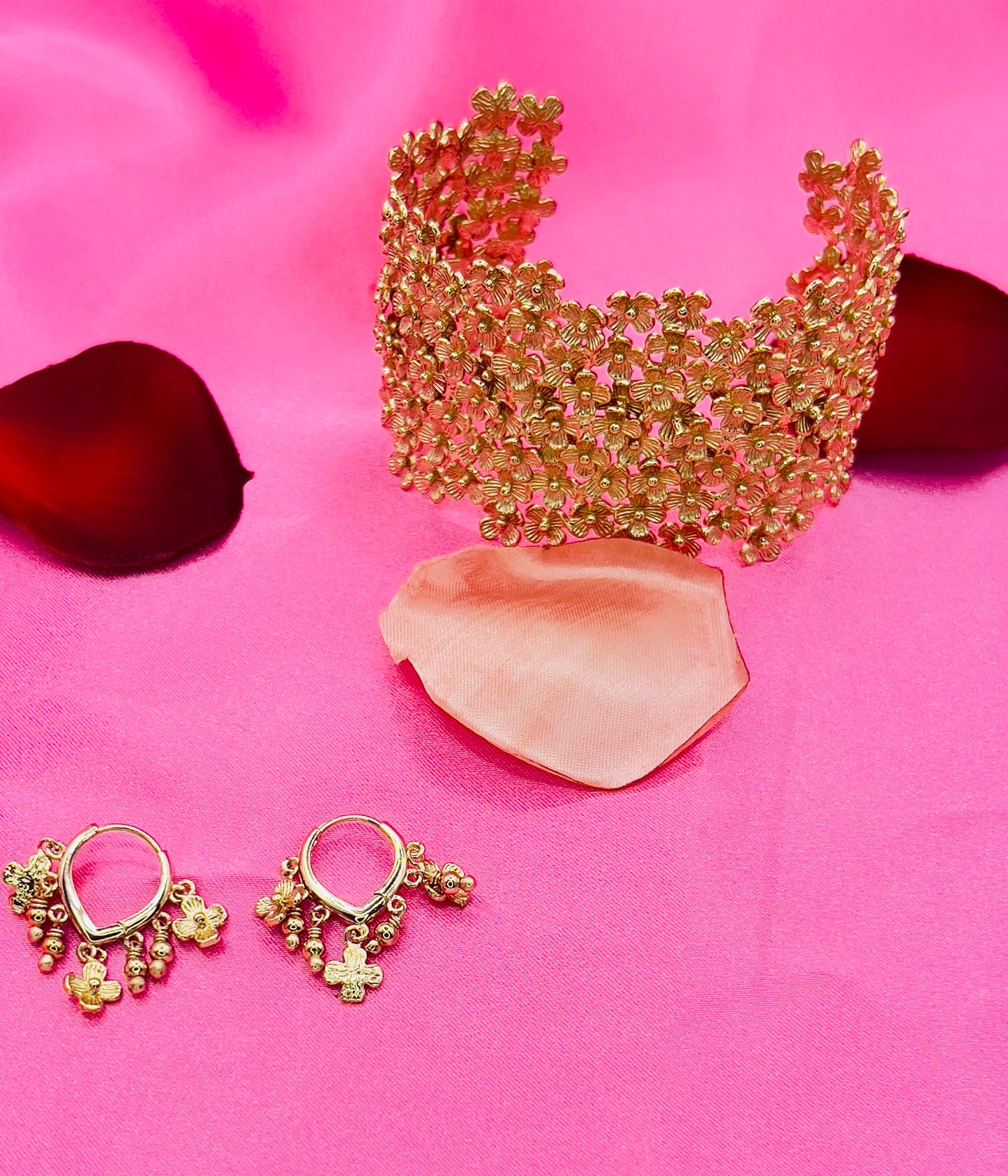 Petite Flower Cuff Bracelets